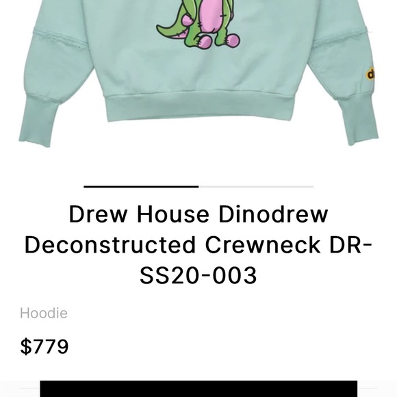 Drew House Dinodrew Deconstructed Crewneck - Picture 5 of 5